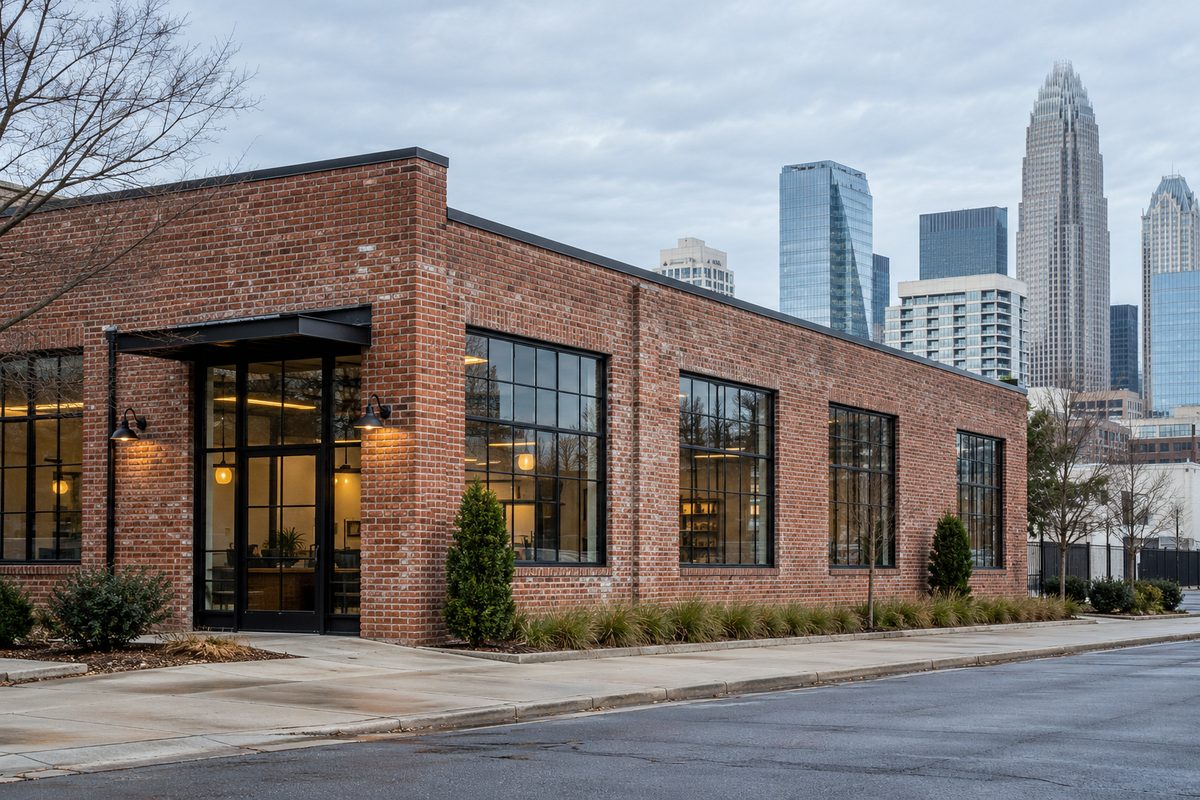 Commercial workshop premises on North Tryon Street in Charlotte North Carolina